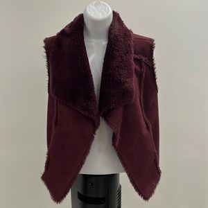 WHBM faux fur Vest